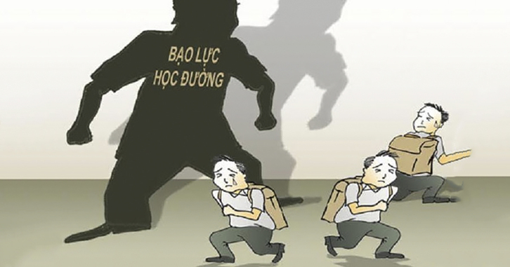 Hình về bạo lực học đường: Áp lực tâm lý và bắt nạt trên mạng